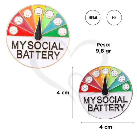 Pin para la ropa Battery Social